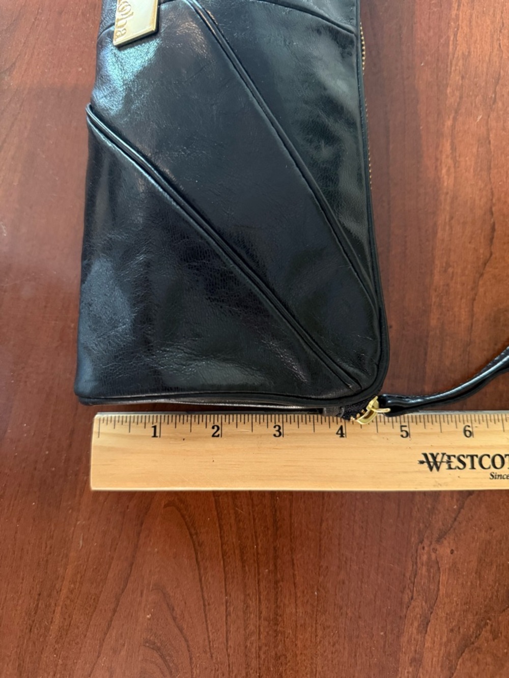 Vintage Kooba Oversized Leather Barrel Clutch w/ Wristlet & Removable Chain - Picture 10 of 10